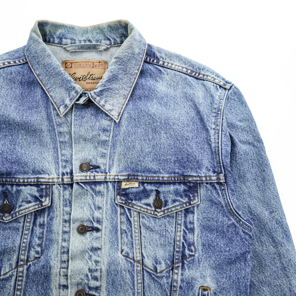 Levi Strauss Signature 00年代 デニムトラッカージャケット Gジャン M インディゴ ブルー 909004513
