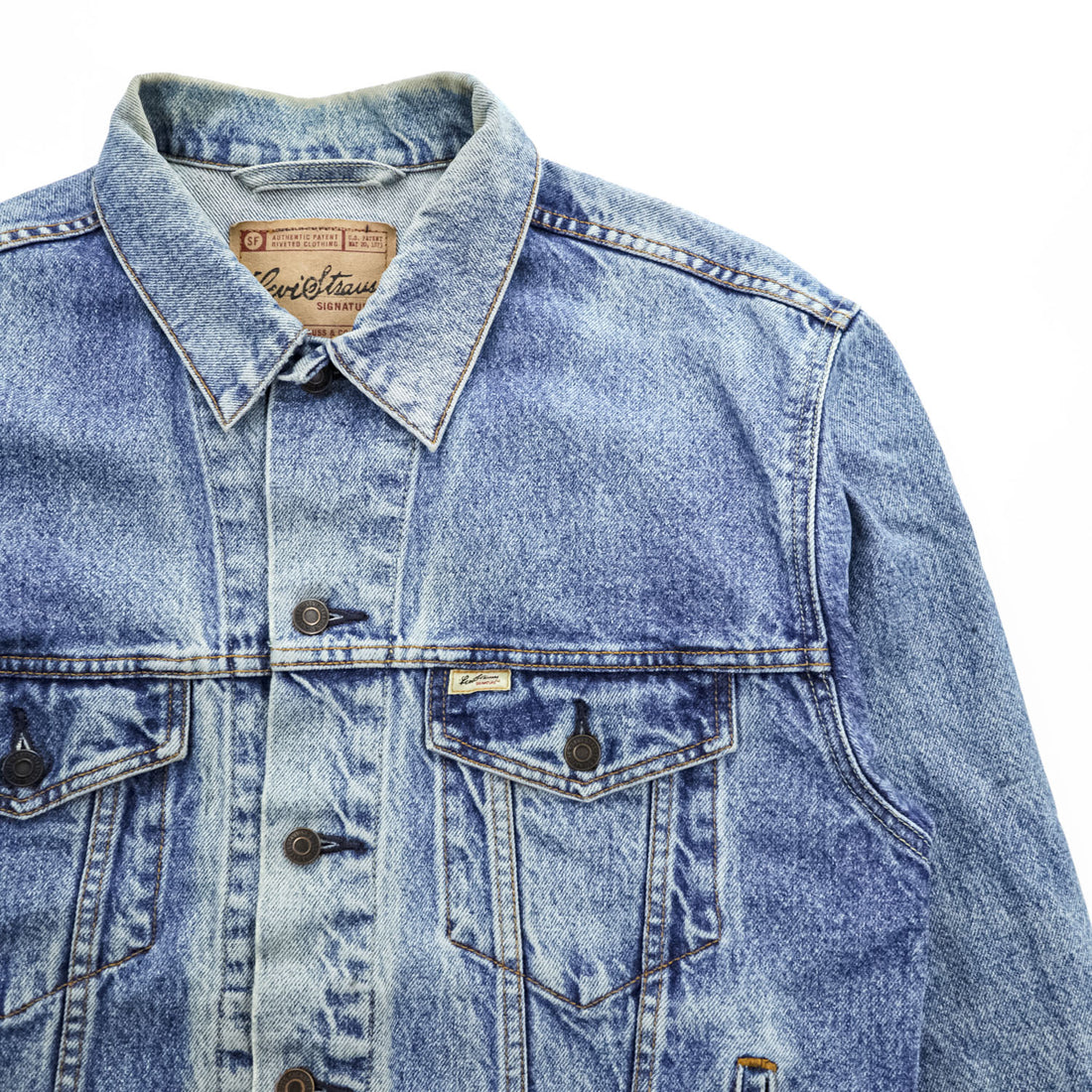 Levi Strauss Signature 00年代 デニムトラッカージャケット Gジャン M インディゴ ブルー 909004513