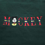 90年代 USA製 DISNEY MICKEY & Co. ヴィンテージ スウェット トレーナー L グリーン 裏起毛 ミッキーマウス 刺繍