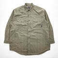 Patagonia オーガニックコットン 長袖チェックシャツ XL グリーン ダブルポケット ルーマニア製 ORGANIC COTTON