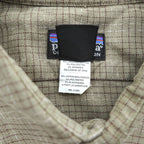Patagonia オーガニックコットン 長袖チェックシャツ XL グリーン ダブルポケット ルーマニア製 ORGANIC COTTON