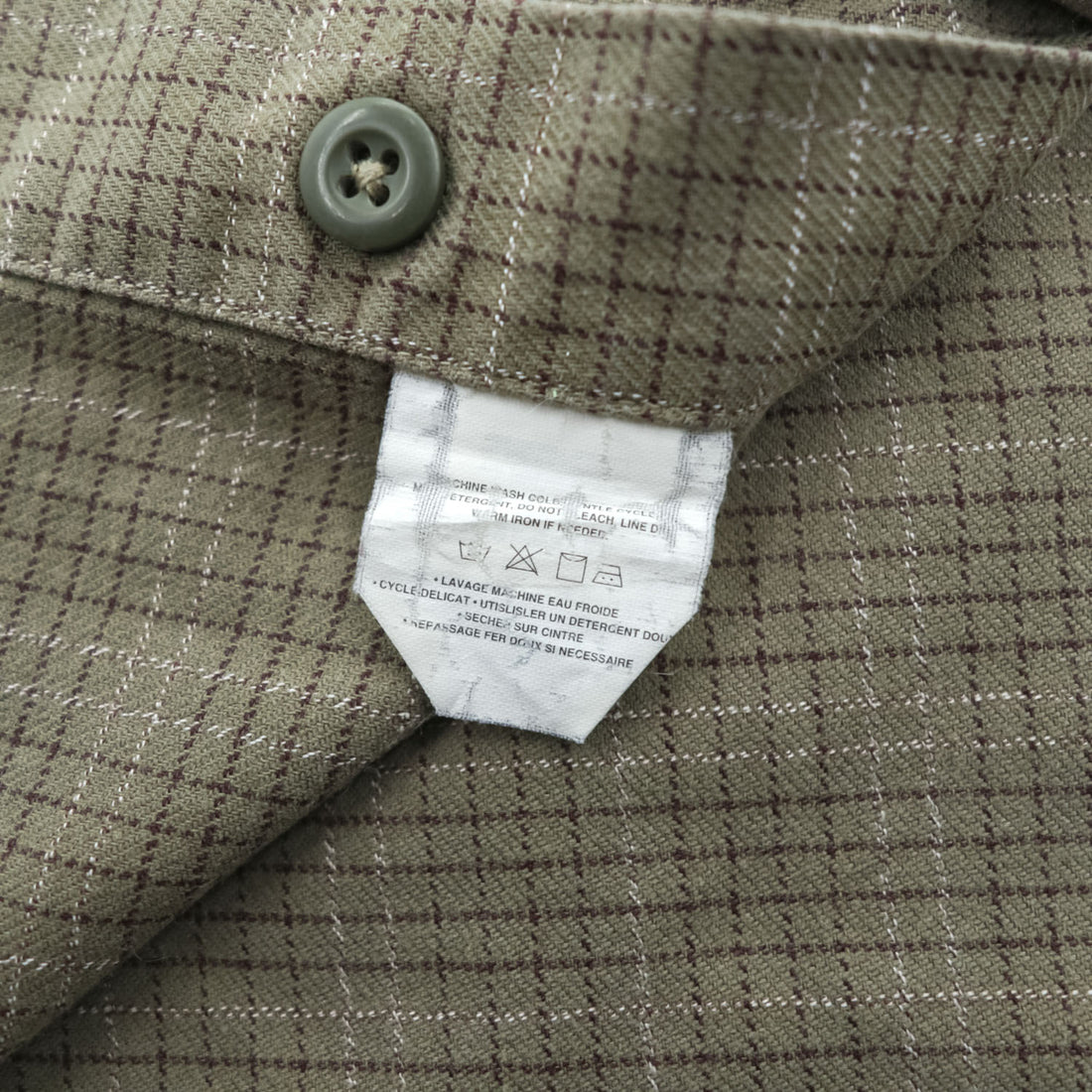 Patagonia オーガニックコットン 長袖チェックシャツ XL グリーン ダブルポケット ルーマニア製 ORGANIC COTTON
