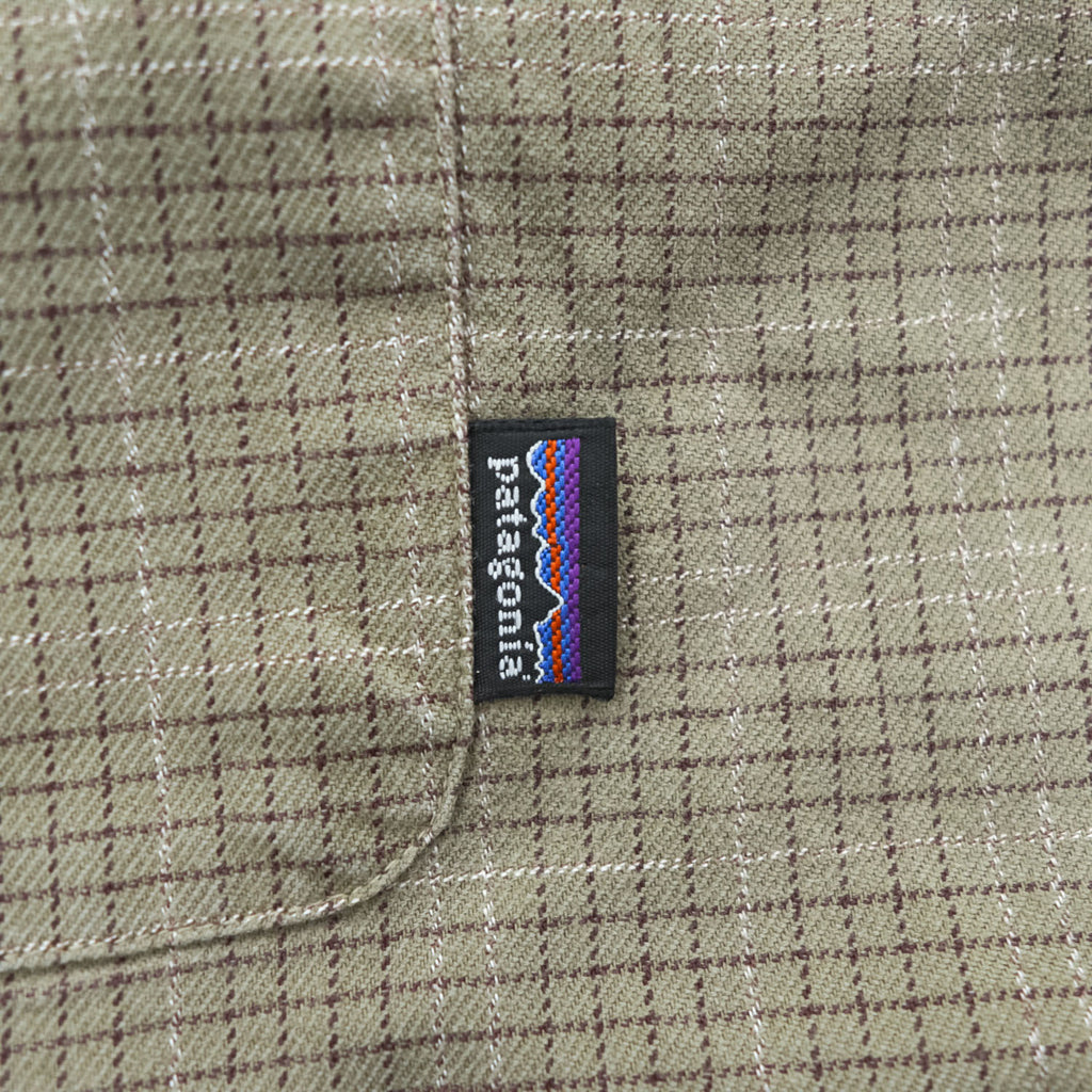Patagonia オーガニックコットン 長袖チェックシャツ XL グリーン ダブルポケット ルーマニア製 ORGANIC COTTON