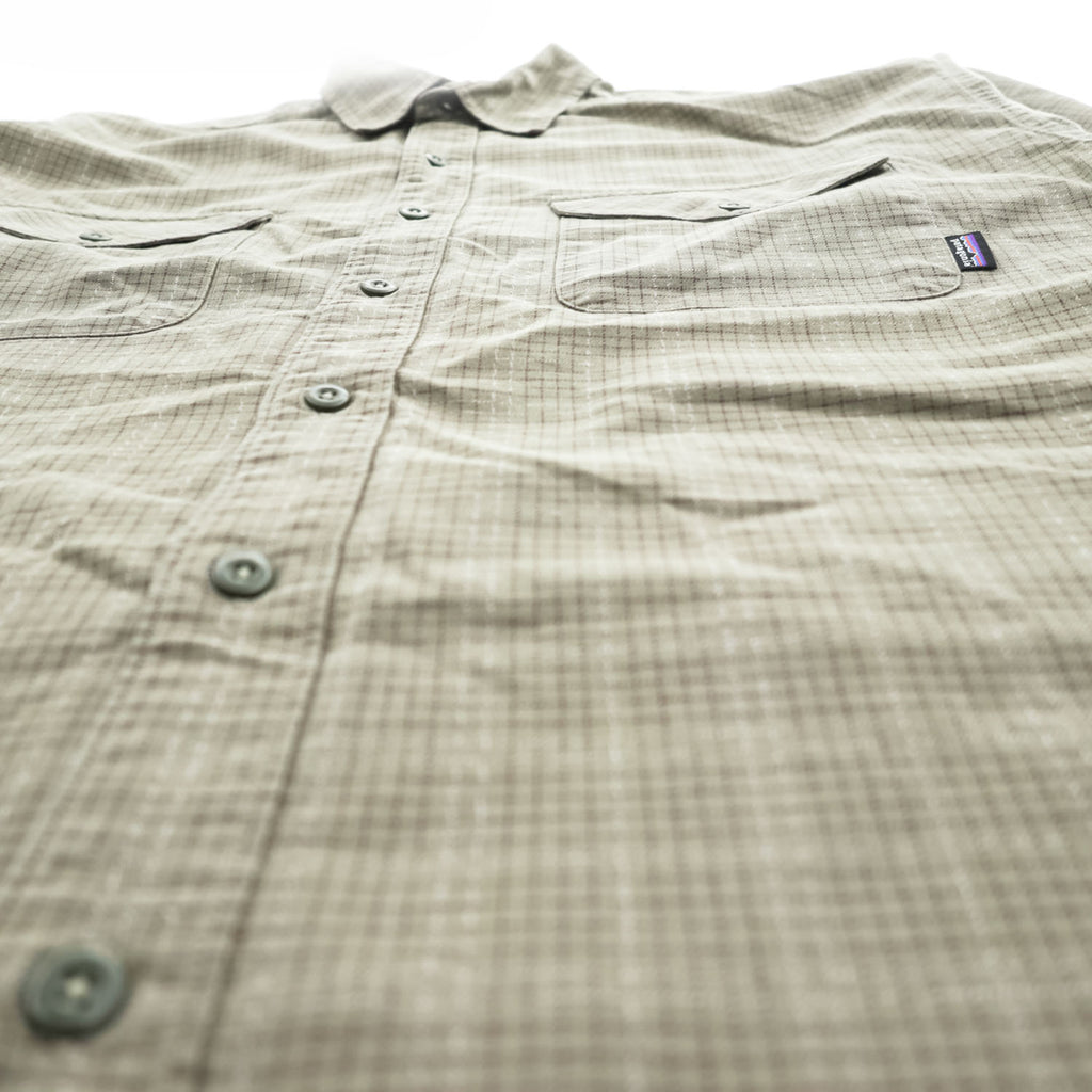 Patagonia オーガニックコットン 長袖チェックシャツ XL グリーン ダブルポケット ルーマニア製 ORGANIC COTTON