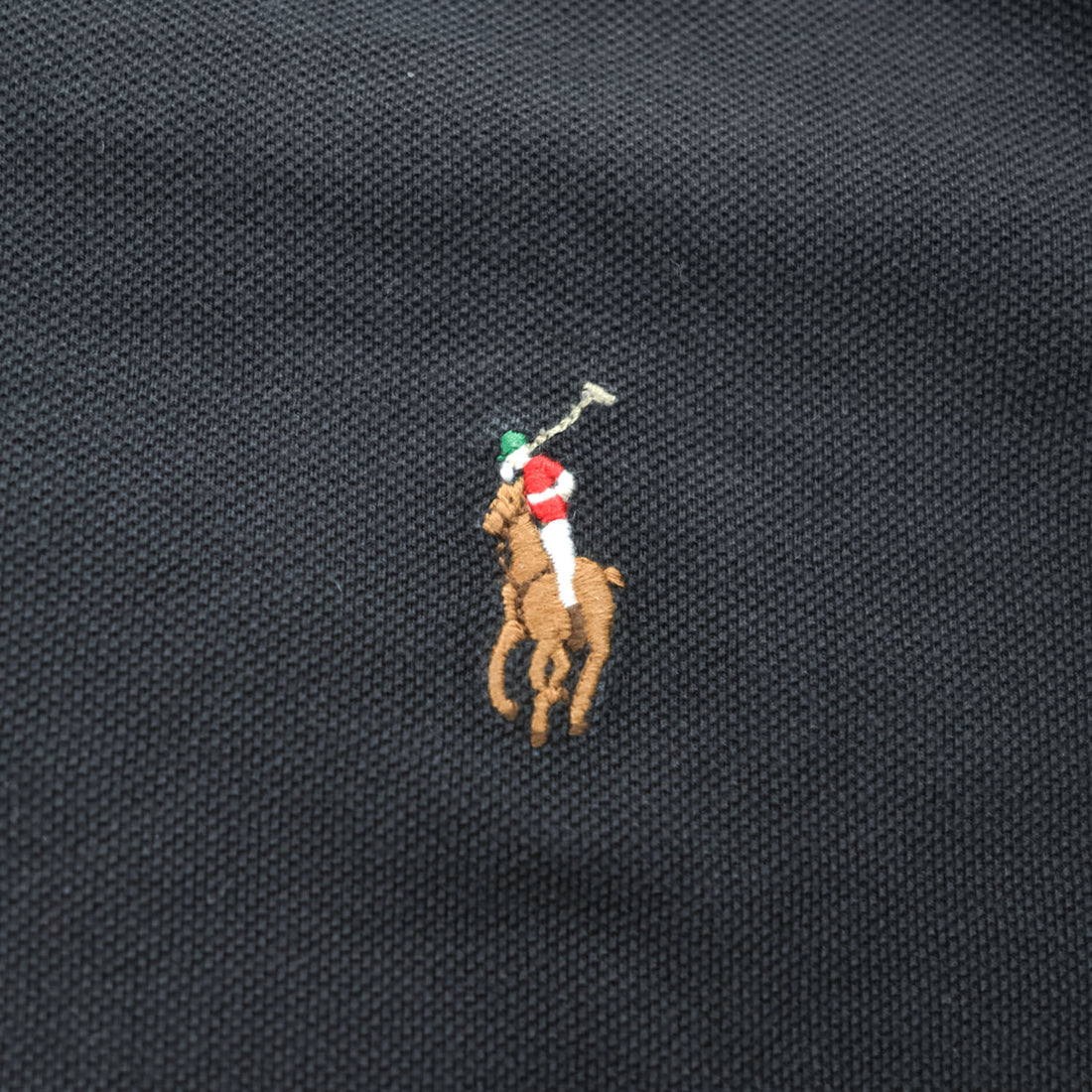 Ralph Lauren ニットオックスフォード 長袖シャツ  L ブラック ポニー刺繍 KNIT OXFORD ボタンダウン