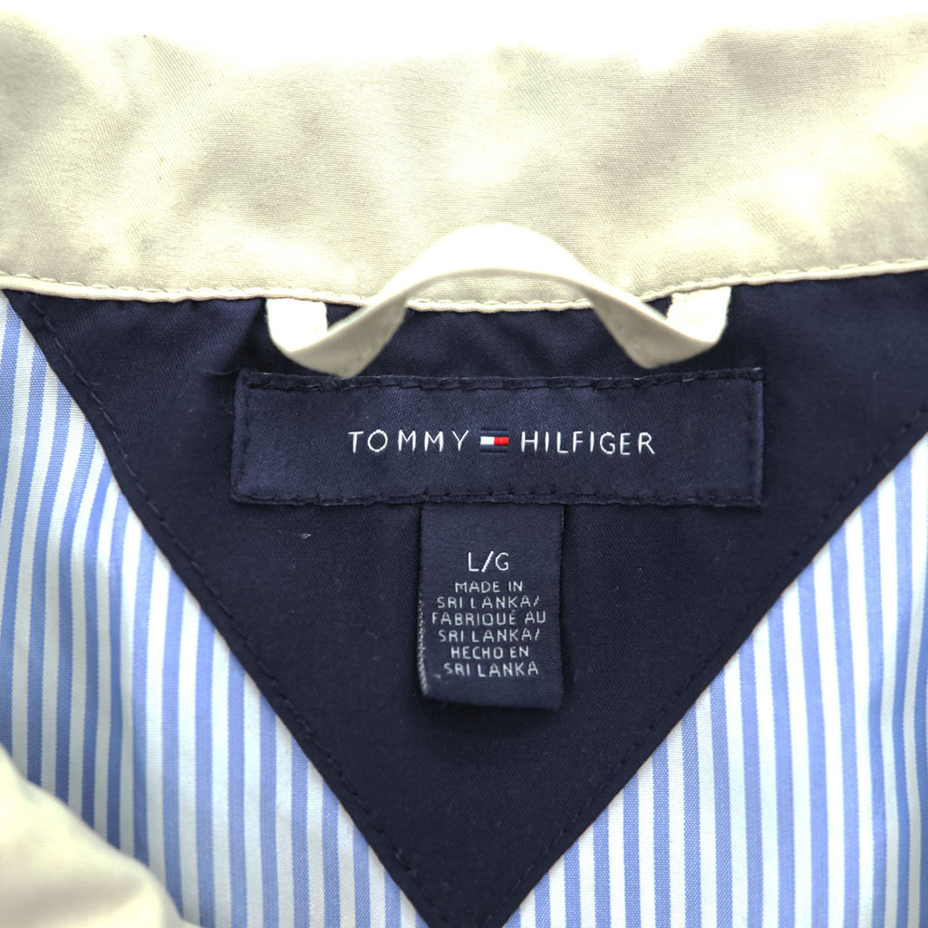 TOMMY HILFIGER スウィングトップ ハリントンジャケット L ベージュ 裏地ストライプ