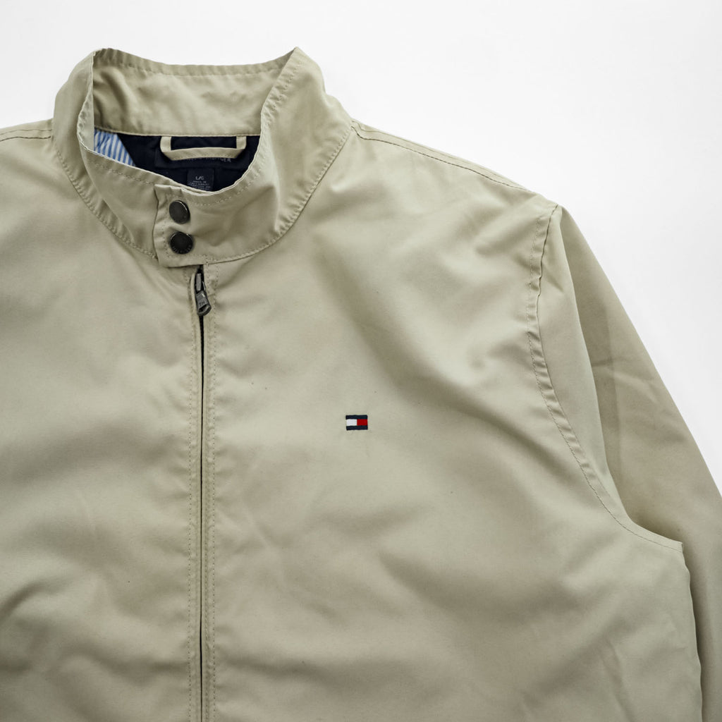 TOMMY HILFIGER スウィングトップ ハリントンジャケット L ベージュ 裏地ストライプ