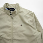 TOMMY HILFIGER スウィングトップ ハリントンジャケット L ベージュ 裏地ストライプ