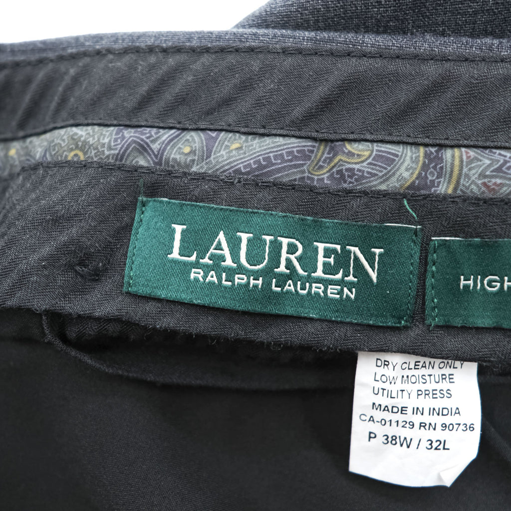 LAUREN RALPH LAUREN High Performance Wool Dress Pants Charcoal Gray 38W/32L Made in India