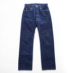 Levi Strauss 501 Denim Jeans S Dark Indigo Blue Button Fly 00501-0115