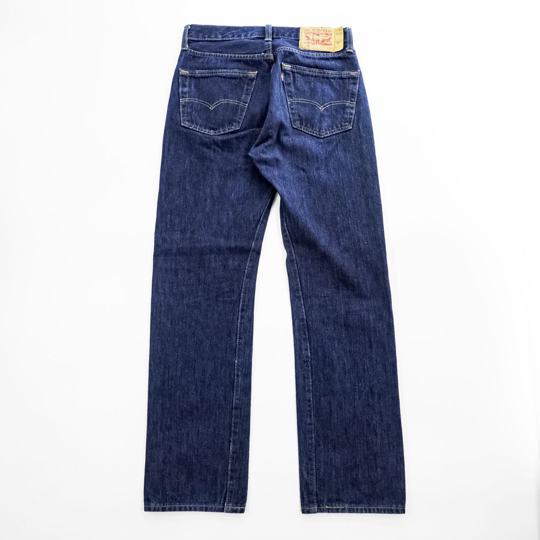 Levi Strauss 501 Denim Jeans S Dark Indigo Blue Button Fly 00501-0115