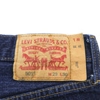 Levi Strauss 501 Denim Jeans S Dark Indigo Blue Button Fly 00501-0115