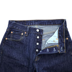 Levi Strauss 501 Denim Jeans S Dark Indigo Blue Button Fly 00501-0115