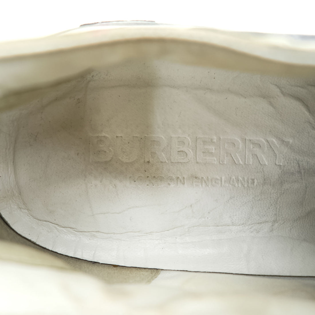 BURBERRY Check Canvas Low-Top Sneakers Beige Size 42 Made in China