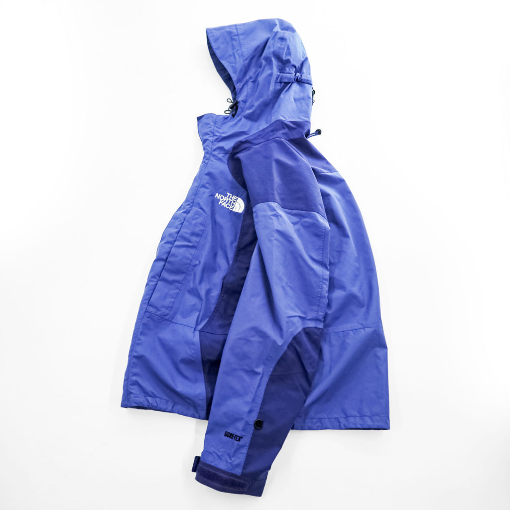 THE NORTH FACE ゴアテックス GORE-TEX マウンテンパーカー シェル レインジャケット M ブルー 防水 ドローコード