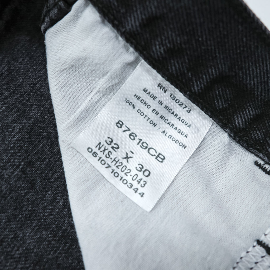 RUSTLER (Wrangler) ブラックデニムパンツ ジーンズ M コットン 87619CB