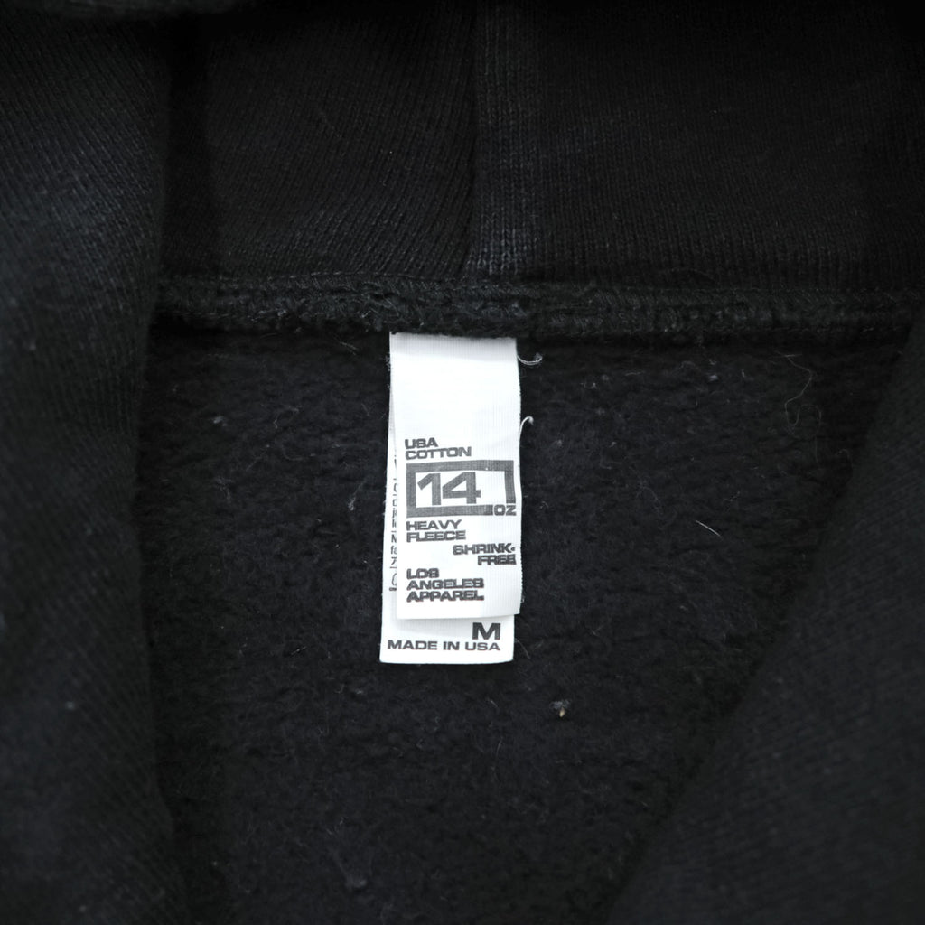 LOS ANGELES APPAREL プルオーバー パーカー USA製 14OZ HEAVY FLEECE M ブラック 裏起毛