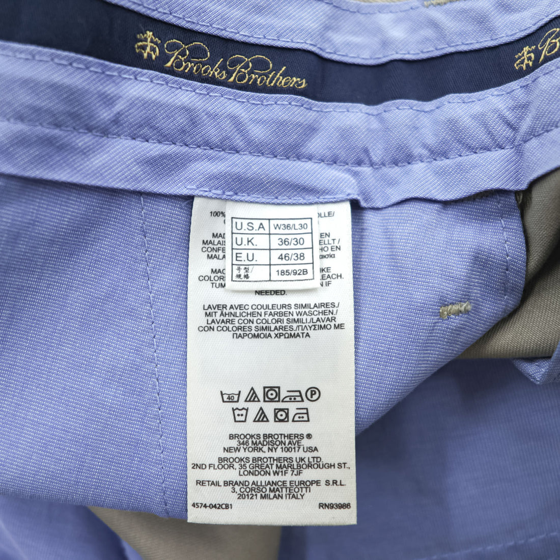 Brooks Brothers チノパンツ L ベージュ LIGHT WEIGHT ADVANTAGE CHINO CLARK
