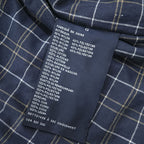 NAUTICA レザー襟 スウィングトップ ハリントンジャケット L ネイビー 中綿 チェック裏地
