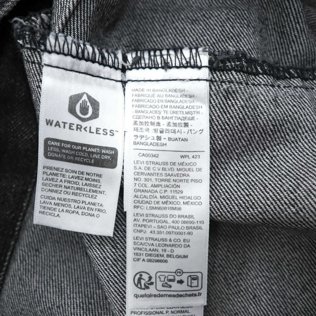 Levi's 大戦モデル 1st タイプ ビッグE デニム トラッカージャケット Gジャン S ブラック TYPE 1 短丈 ビッグサイズ シンチバック ダブルプリーツ PREMIUM A3174-0000
