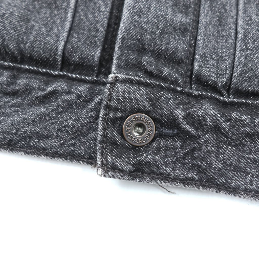 Levi's 大戦モデル 1st タイプ ビッグE デニム トラッカージャケット Gジャン S ブラック TYPE 1 短丈 ビッグサイズ シンチバック ダブルプリーツ PREMIUM A3174-0000