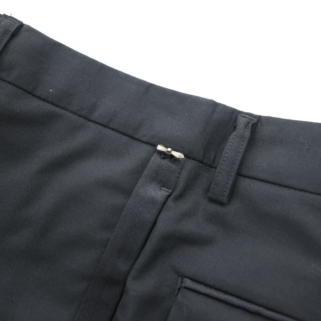 THE RERACS 日本製 タキシードパンツ ワイドスラックス S ブラック サイドライン STUDIOUS取扱い