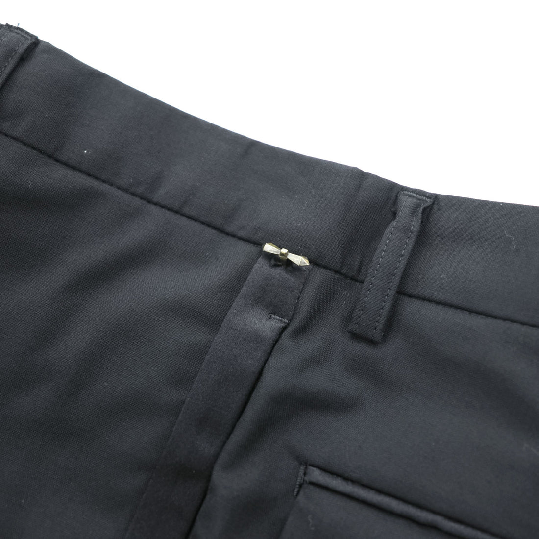 THE RERACS 日本製 タキシードパンツ ワイドスラックス S ブラック サイドライン STUDIOUS取扱い