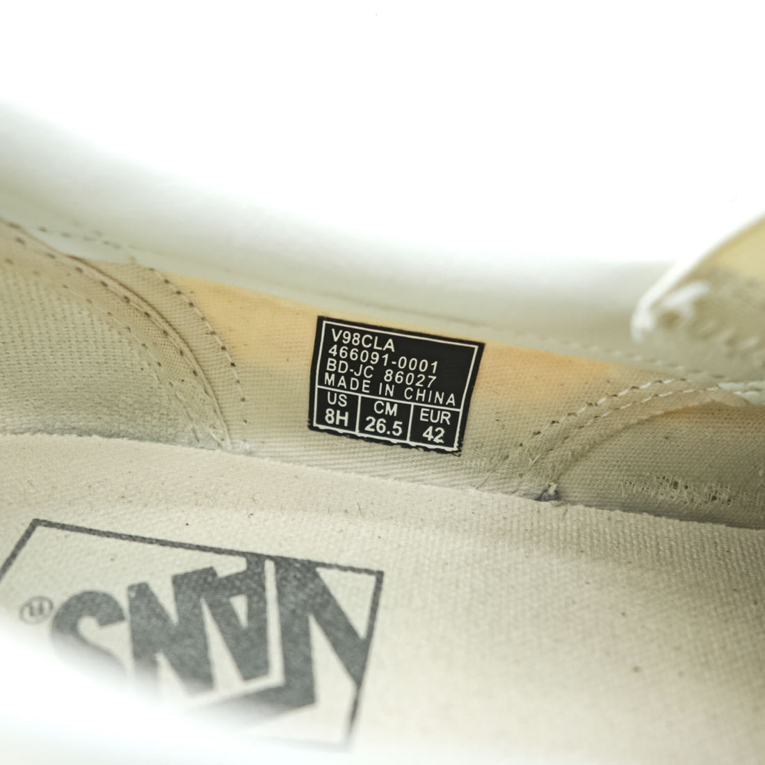 VANS クラシック スリッポン SLIP-ON スニーカー 26.5cm キャンバス チェッカーフラッグ V98CLA 466091-0001