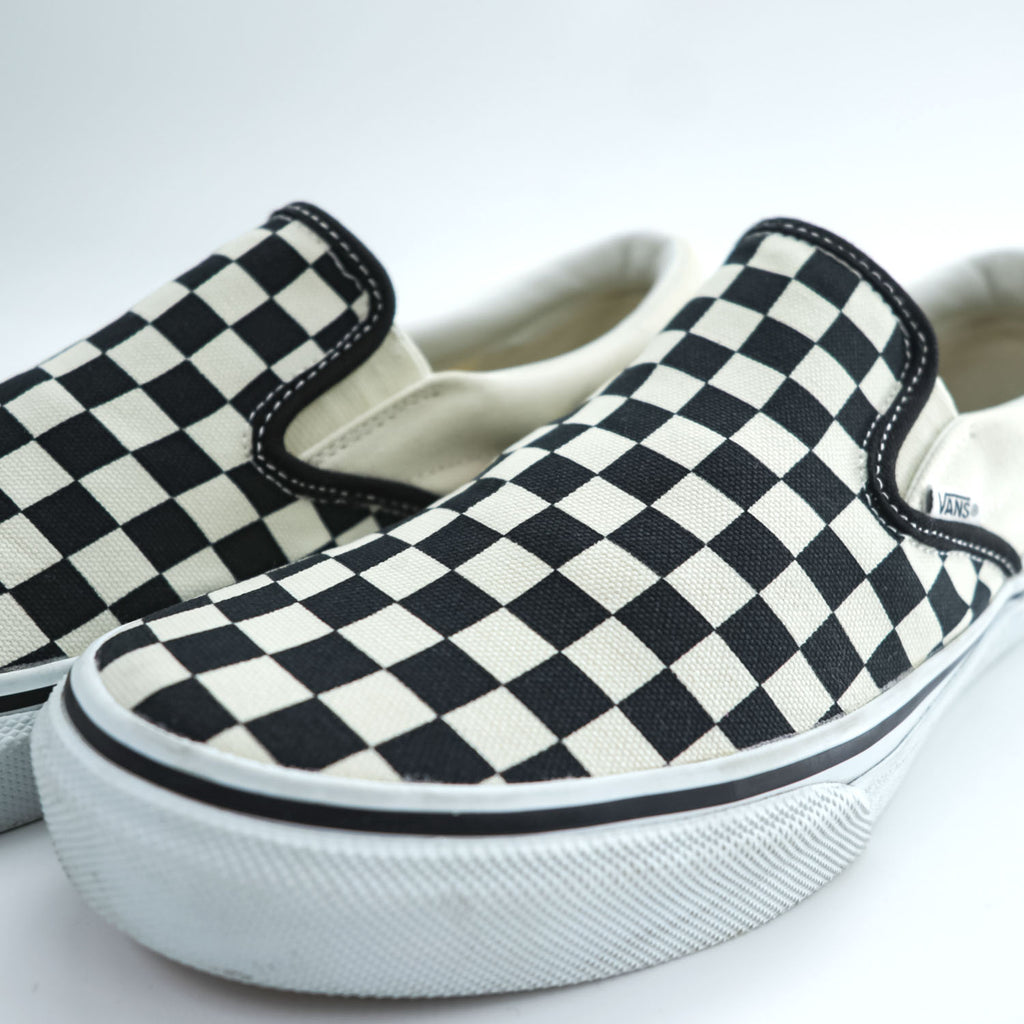 VANS クラシック スリッポン SLIP-ON スニーカー 26.5cm キャンバス チェッカーフラッグ V98CLA 466091-0001