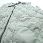 TAION V NECK ZIP VEST Down Vest Dark Sage Green Size S 2024FW