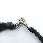 Braided Leather Wallet Chain ブラック ウォレットチェーン 編み込み フリンジ レザー ダブルクリップ
