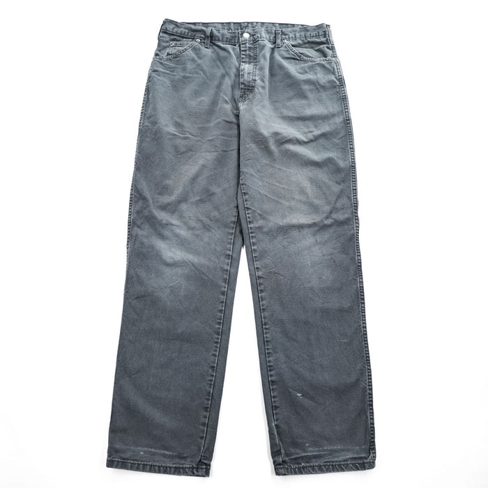 Dickies ダック地 ワークパンツ L フェードグレー キャンバス