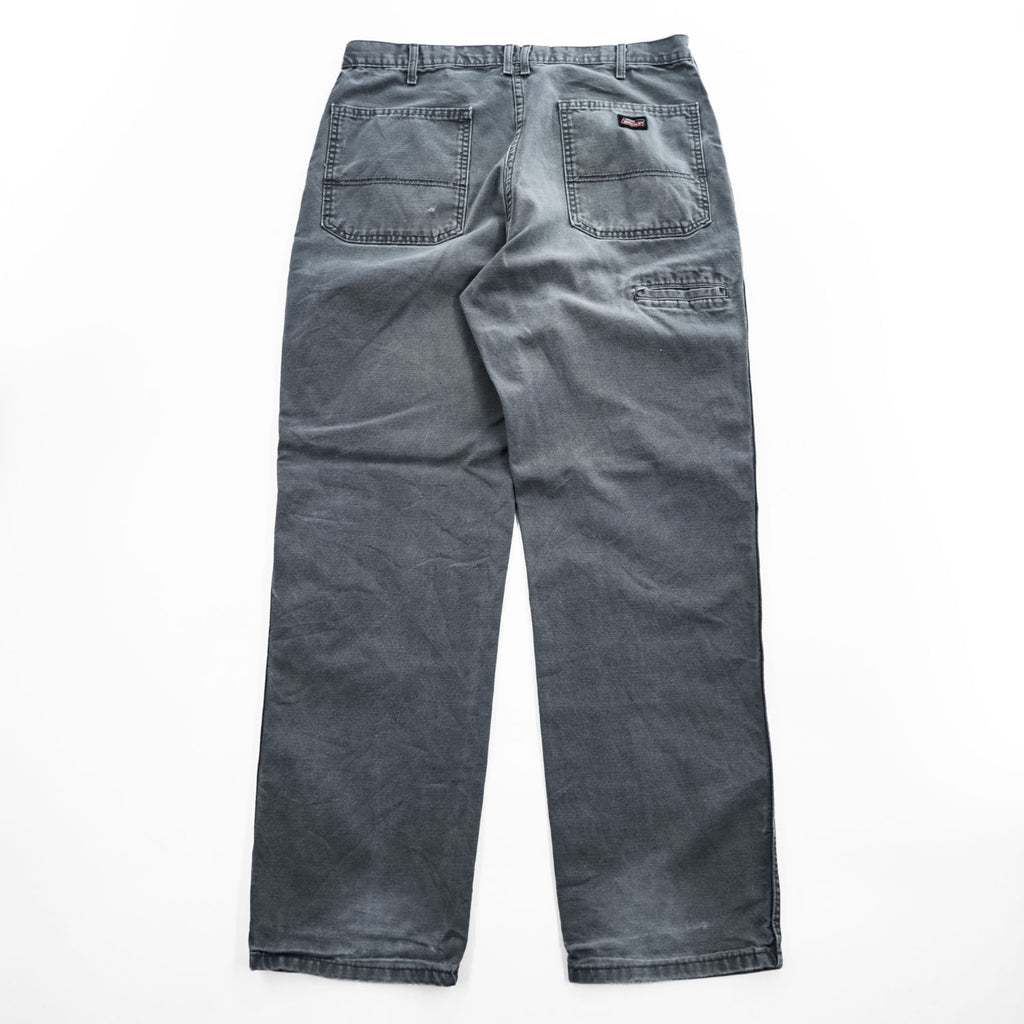 Dickies ダック地 ワークパンツ L フェードグレー キャンバス