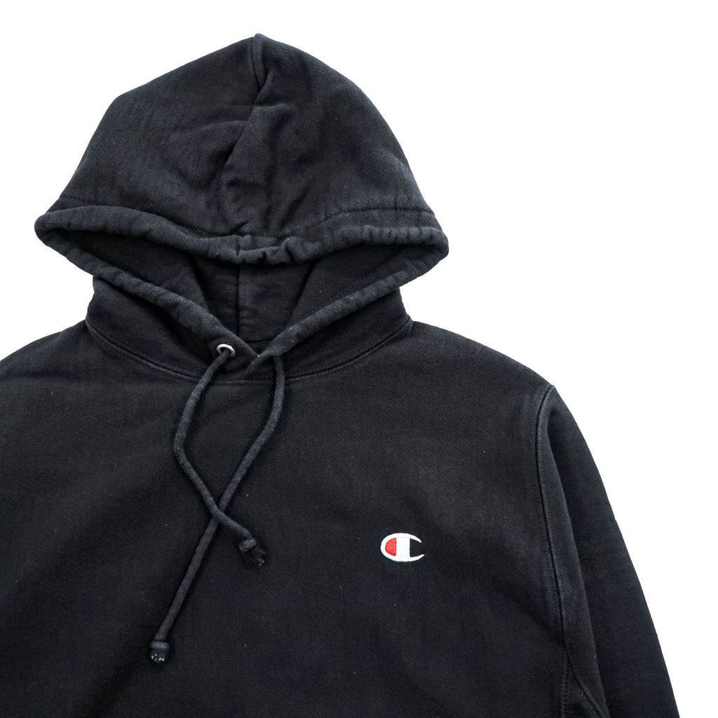 Champion リバースウィーブ REVERSE WEAVE プルオーバー パーカー L ブラック カンガルーポケット ワンポイントロゴ GF68 BKC