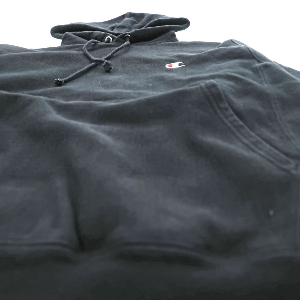 Champion リバースウィーブ REVERSE WEAVE プルオーバー パーカー L ブラック カンガルーポケット ワンポイントロゴ GF68 BKC