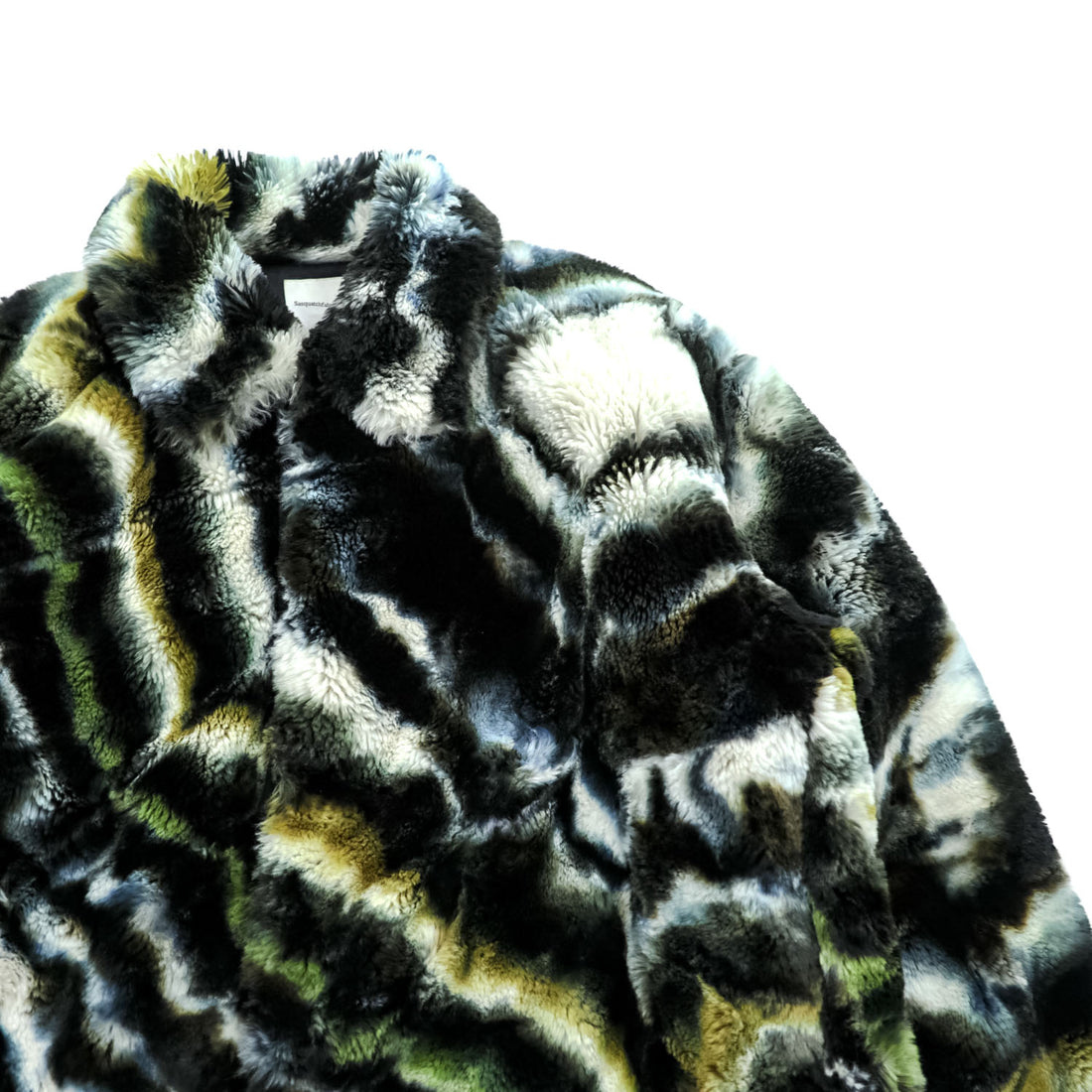 Sasquatchfabrix. 日本製 ファーコーチジャケット L マルチカラー フェイクファー FUR COACH JACKET ドローコード 21AW-JKH-003
