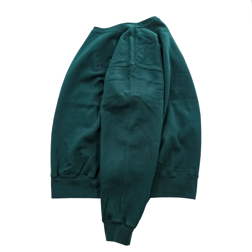 Polo Ralph Lauren 90年代 クルーネック スウェット トレーナー XL ダークグリーン コットン 裏起毛 ポニー刺繍 ビッグサイズ