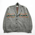 PENDLETON 70年代 ヴィンテージ ショールカラー ニットカーディガン M グレー 白タグ ネイティブ柄