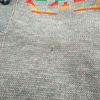 PENDLETON 70年代 ヴィンテージ ショールカラー ニットカーディガン M グレー 白タグ ネイティブ柄