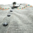 PENDLETON 70年代 ヴィンテージ ショールカラー ニットカーディガン M グレー 白タグ ネイティブ柄