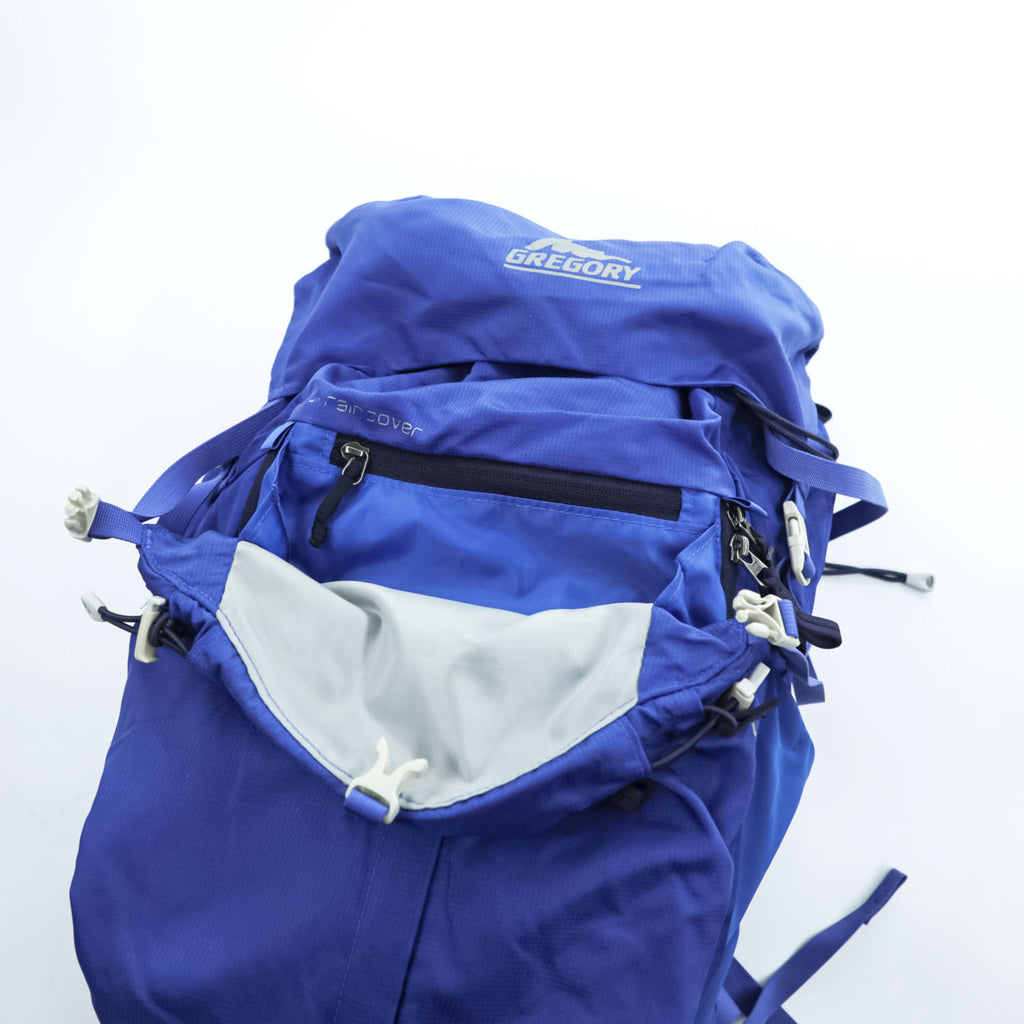 Gregory Z40 Hiking Backpack Blue Size S Ventilated Mesh Back Rain Cover 40L