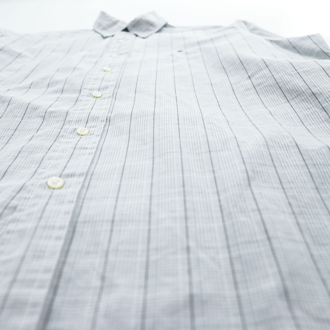 90s Ralph Lauren Yarmouth Gray Plaid Button-Down Long Sleeve Shirt 15 1/2-34/35