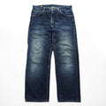 Lee 日本製 デニムパンツ ジーンズ L インディゴ ブルー RIDERS ジッパーフライ レザーパッチ LEE-382