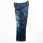 Lee 日本製 デニムパンツ ジーンズ L インディゴ ブルー RIDERS ジッパーフライ レザーパッチ LEE-382