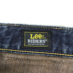 Lee 日本製 デニムパンツ ジーンズ L インディゴ ブルー RIDERS ジッパーフライ レザーパッチ LEE-382