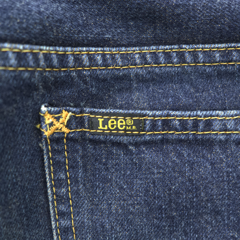 Lee 日本製 デニムパンツ ジーンズ L インディゴ ブルー RIDERS ジッパーフライ レザーパッチ LEE-382