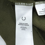 FRED PERRY クルーネック スウェット トレーナー S グリーン 刺繍 M2644