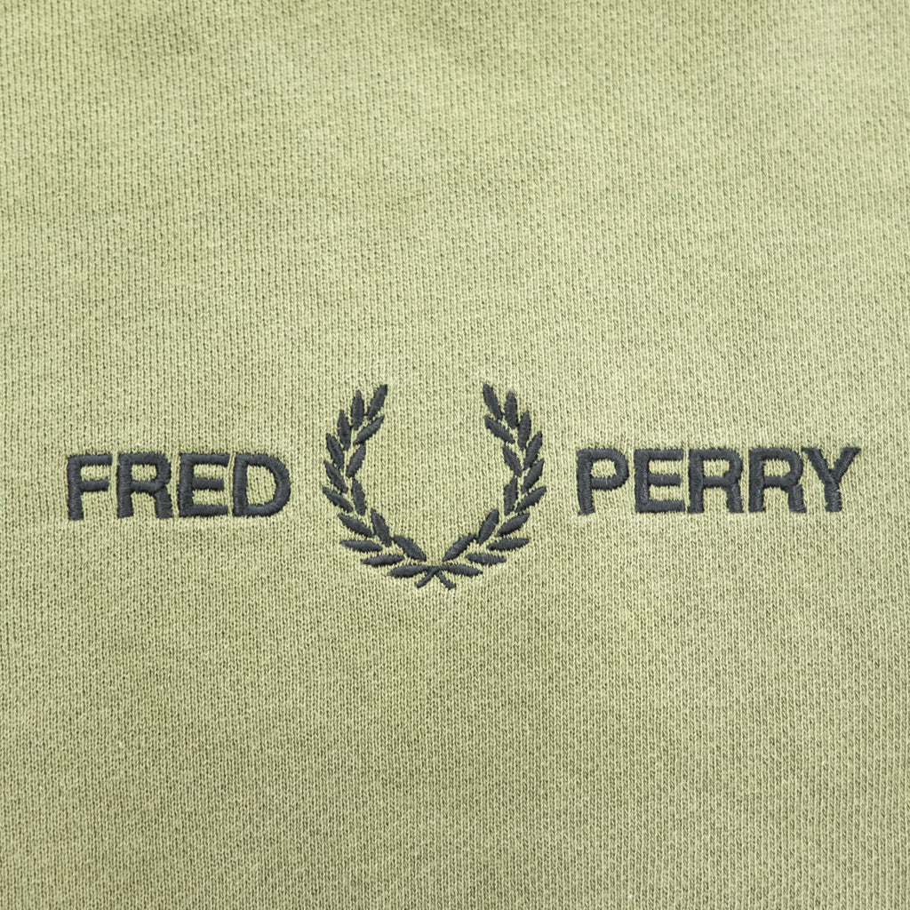 FRED PERRY クルーネック スウェット トレーナー S グリーン 刺繍 M2644