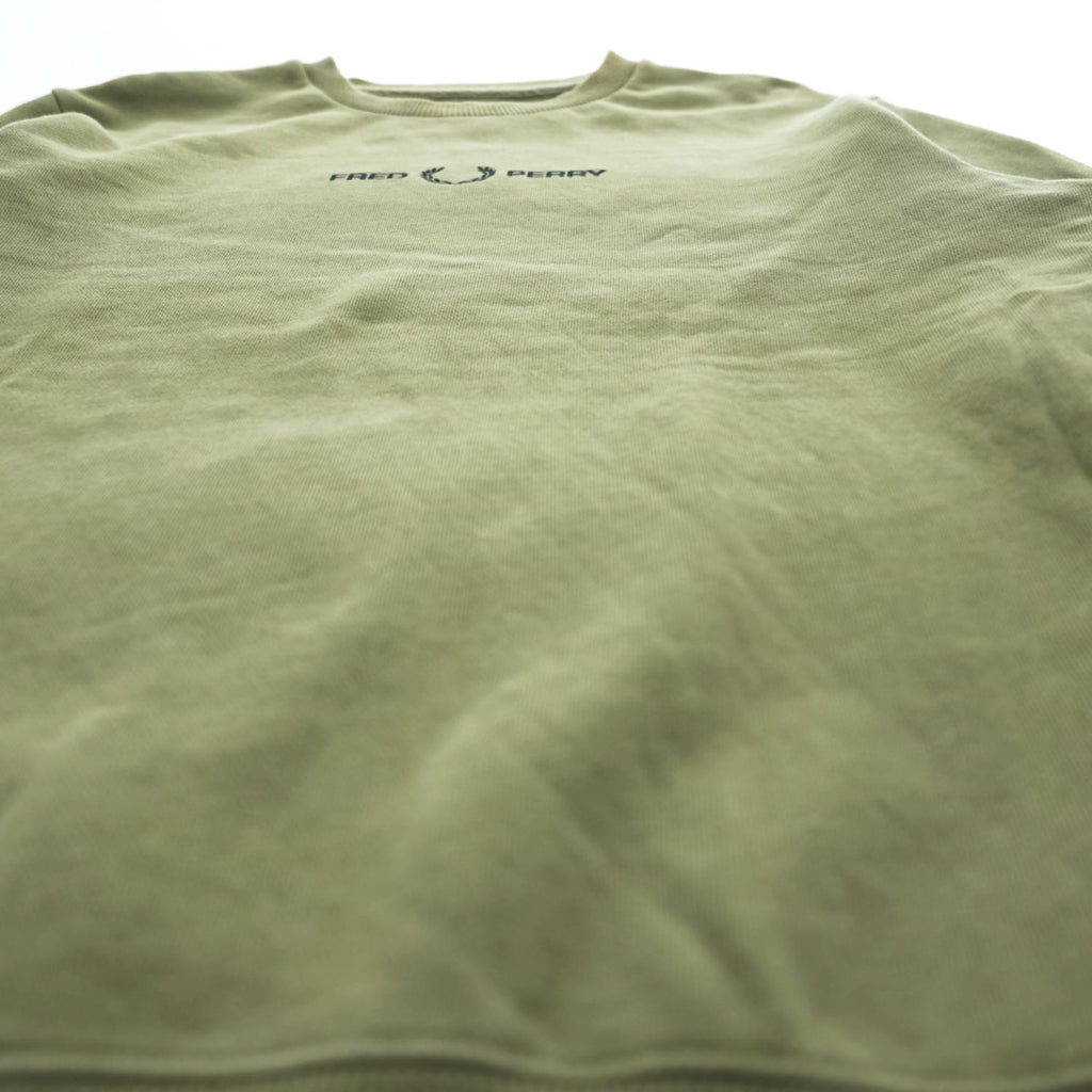FRED PERRY クルーネック スウェット トレーナー S グリーン 刺繍 M2644