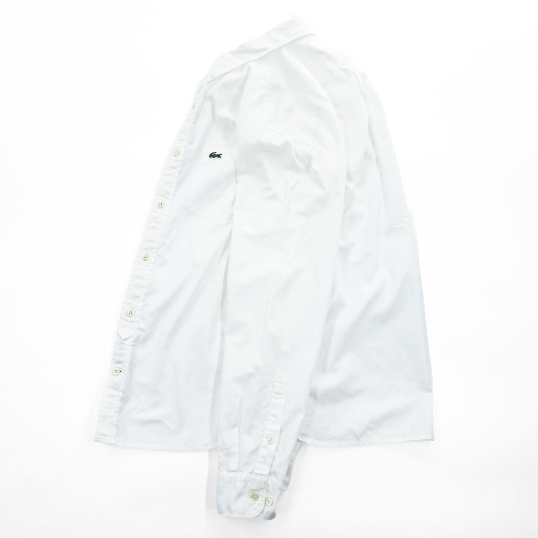 LACOSTE 長袖オックスフォード ボタンダウンシャツ M ホワイト CH5922